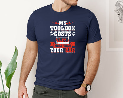 brand:Bella Canvas|color:Navy|Vintage Engineer Mechanic T Shirt Design 22 Graphic T-Shirt