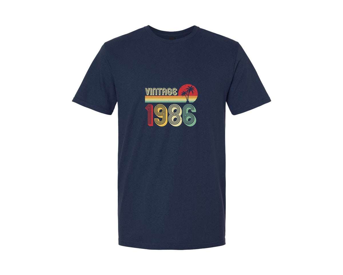 brand:Generic|color:Navy|Vintage 1986 39Th Birthday Gifts 5 Graphic T-Shirt