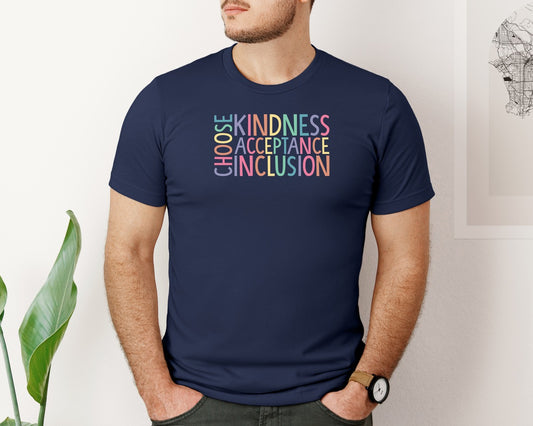 Choose Kindness Acceptance Inclusion Graphic T-Shirt
