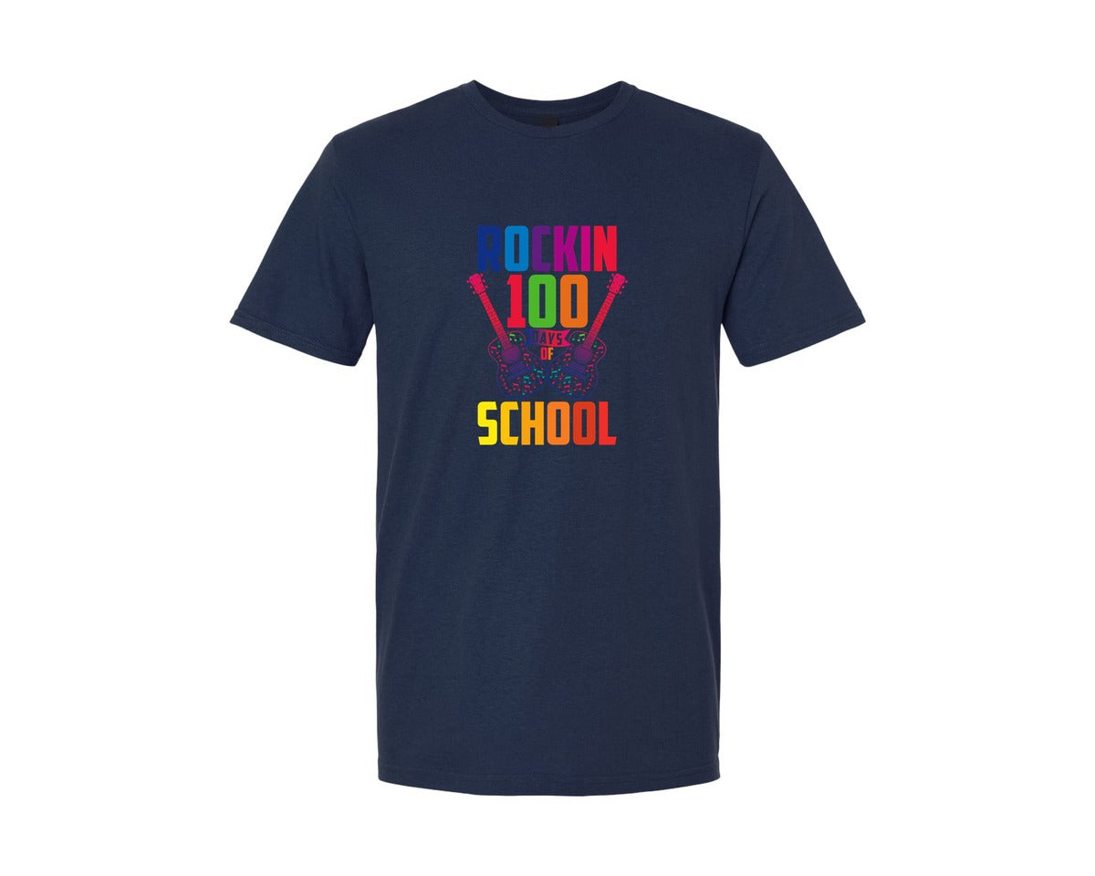 brand:Generic|color:Navy|100 Day Of School T Shirt Design 20 Graphic T-Shirt