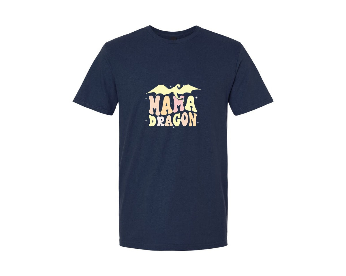 brand:Generic|color:Navy|Mama Dragons Mothers Day Design Graphic T-Shirt