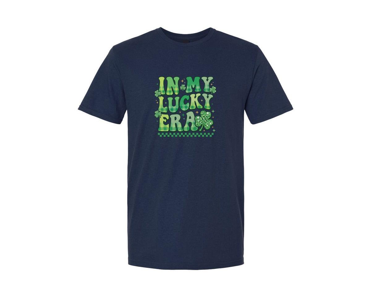 brand:Generic|color:Navy|In My Lucky Era St Patricks Day 4 Graphic T-Shirt