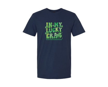 brand:Generic|color:Navy|In My Lucky Era St Patricks Day 4 Graphic T-Shirt