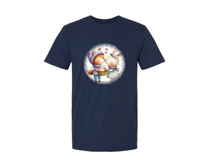 brand:Generic|color:Navy|Couple Animals Round Tshirt 38 Graphic T-Shirt
