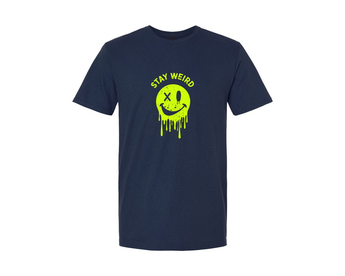 brand:Generic|color:Navy|Stay Weird Be Yourself Rebellious Spirit Graphic T-Shirt