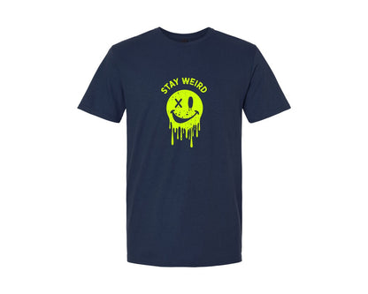 brand:Generic|color:Navy|Stay Weird Be Yourself Rebellious Spirit Graphic T-Shirt