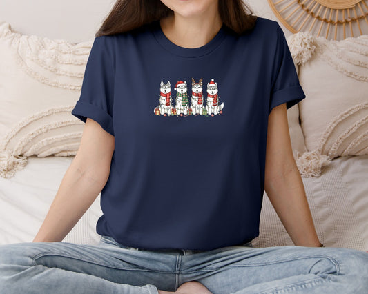 Christmas Husky Graphic T-Shirt