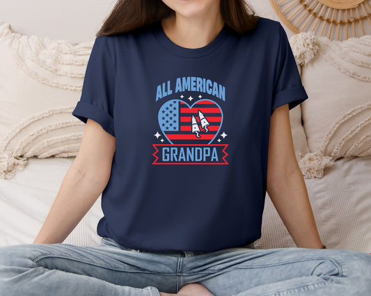 All American Grandpa T Shirt Design 9 Graphic T-Shirt