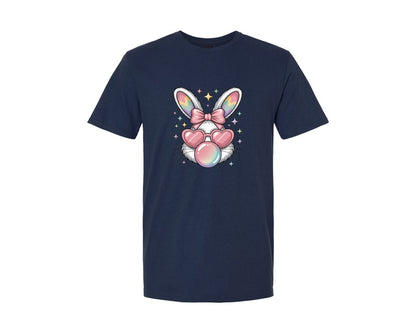 brand:Generic|color:Navy|Easter Bunny Coquette Pngbubble Gum Graphic T-Shirt