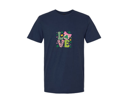 brand:Generic|color:Navy|St Patricks Day Love 3 Graphic T-Shirt