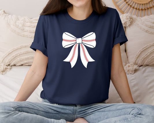 Coquette Baseball Bow Graphic T-Shirt