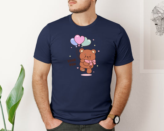 Valentine Clip Art Cute Teddy Bear Love5 Graphic T-Shirt