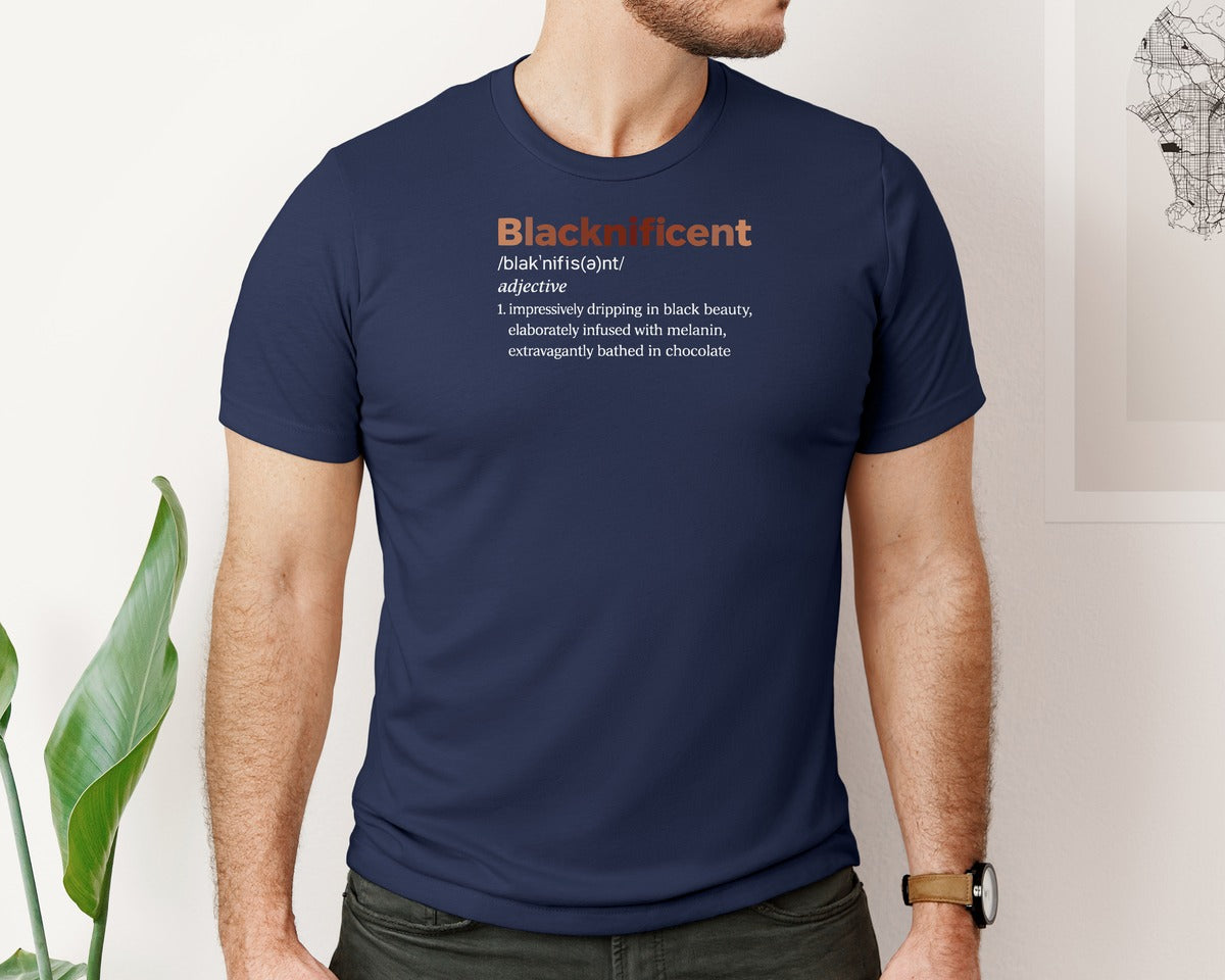 brand:Bella Canvas|color:Navy|Blacknic Black History Month T Shirt Graphic T-Shirt