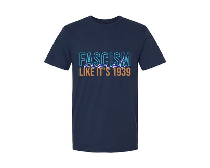 brand:Generic|color:Navy|Resist Fascism Like Its 1939 Resist Graphic T-Shirt