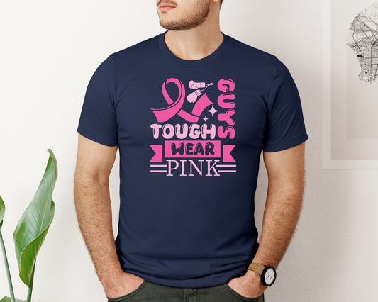 Tough Guys Wear Pink Cut File Design 6 Graphic T-Shirt