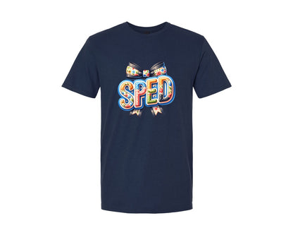 brand:Generic|color:Navy|Sped School Chinoiserie Bow Graphic T-Shirt