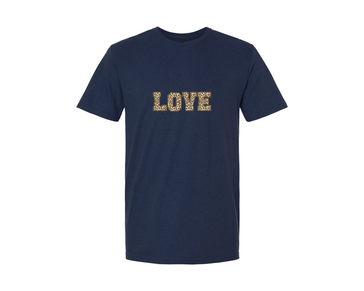 brand:Generic|color:Navy|Love Leopard Print Designs T Shirt Graphic T-Shirt