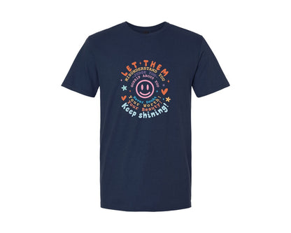 brand:Generic|color:Navy|Let Them Keep Shining Inspirat Graphic T-Shirt