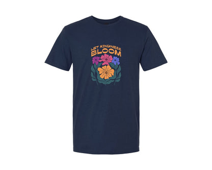 brand:Generic|color:Navy|Let Kindness Bloom Flowers T Shirt Style Graphic T-Shirt
