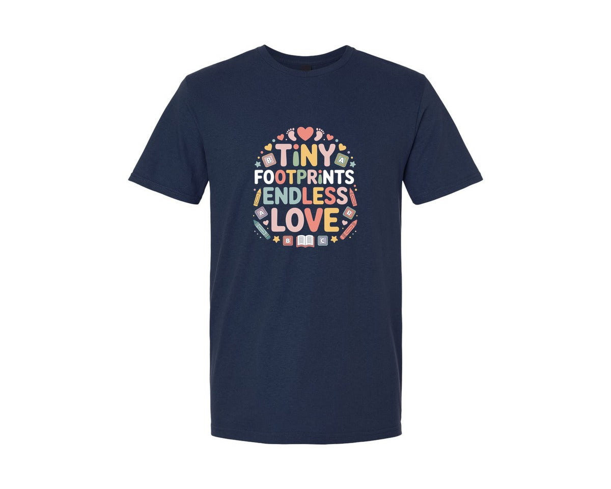brand:Generic|color:Navy|Tiny Footprints Endless Love Graphic T-Shirt