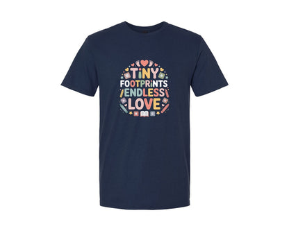 brand:Generic|color:Navy|Tiny Footprints Endless Love Graphic T-Shirt