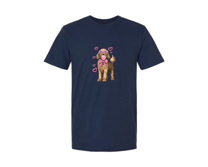 brand:Generic|color:Navy|Bubblegum Dog Valentine 2 Graphic T-Shirt