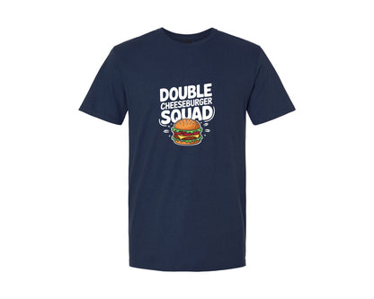 brand:Generic|color:Navy|Double Cheeseburger Squad T Shirt Design 2 Graphic T-Shirt