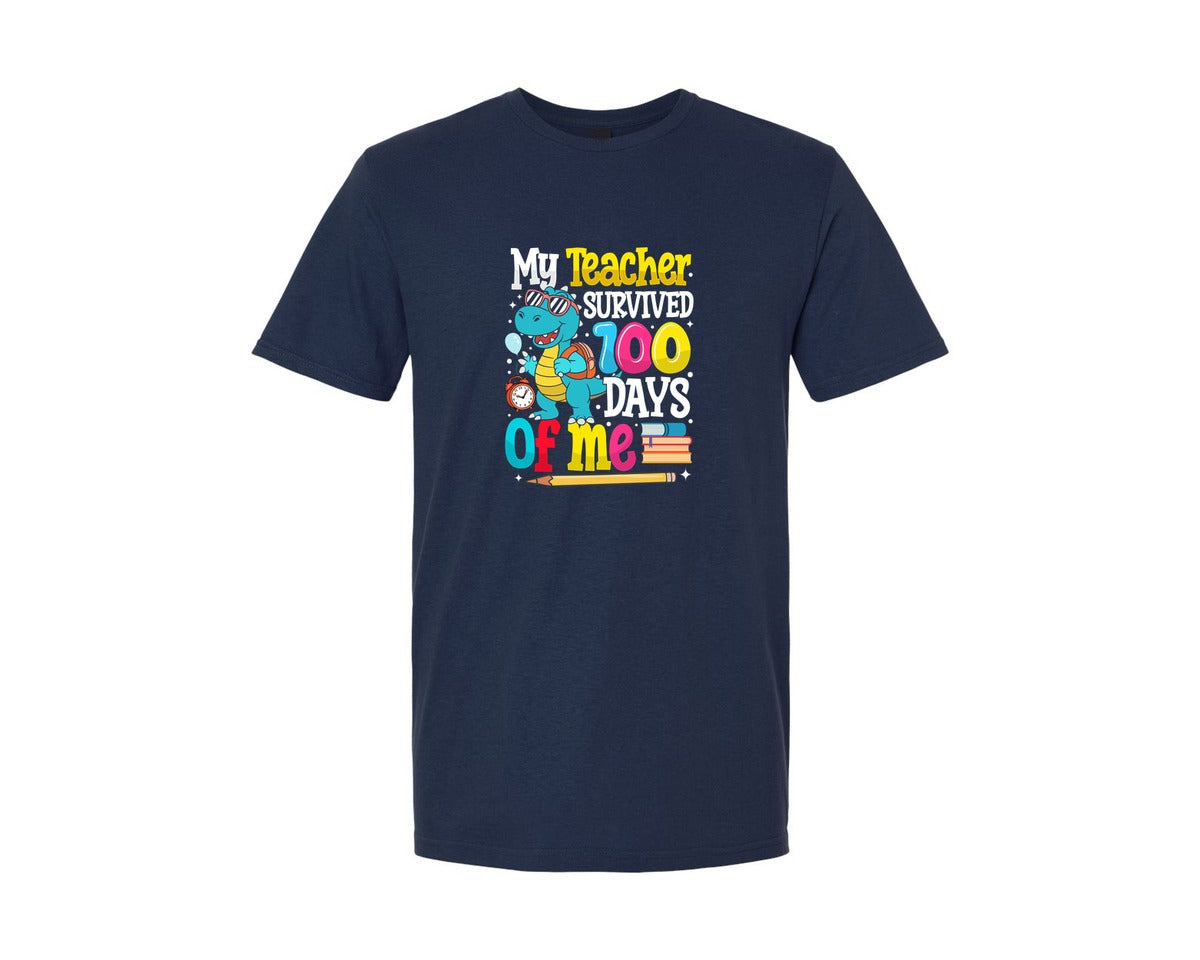 brand:Generic|color:Navy|100 Days Of School 9 Graphic T-Shirt