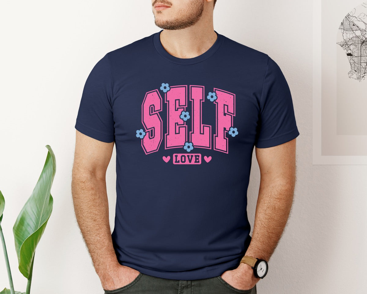 brand:Bella Canvas|color:Navy|Self Love Pnginspirational Graphic T-Shirt