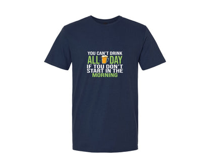 brand:Generic|color:Navy|You Cant Drink All Day St Patricks Day Graphic T-Shirt