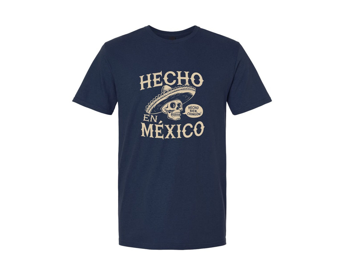 brand:Generic|color:Navy|Hecho En Mexico Mexican Chicano Pride Graphic T-Shirt