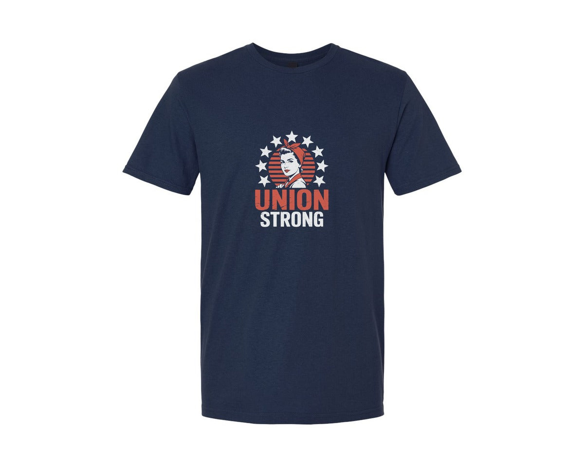 brand:Generic|color:Navy|Union Strong Woman Rights Design Graphic T-Shirt