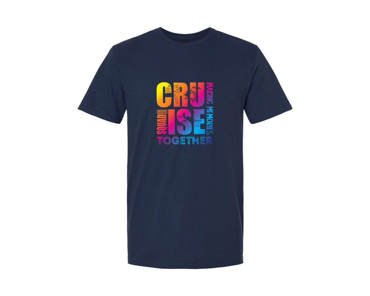 brand:Generic|color:Navy|Cruise Squad 2025Family Cruise Trip 2 Graphic T-Shirt
