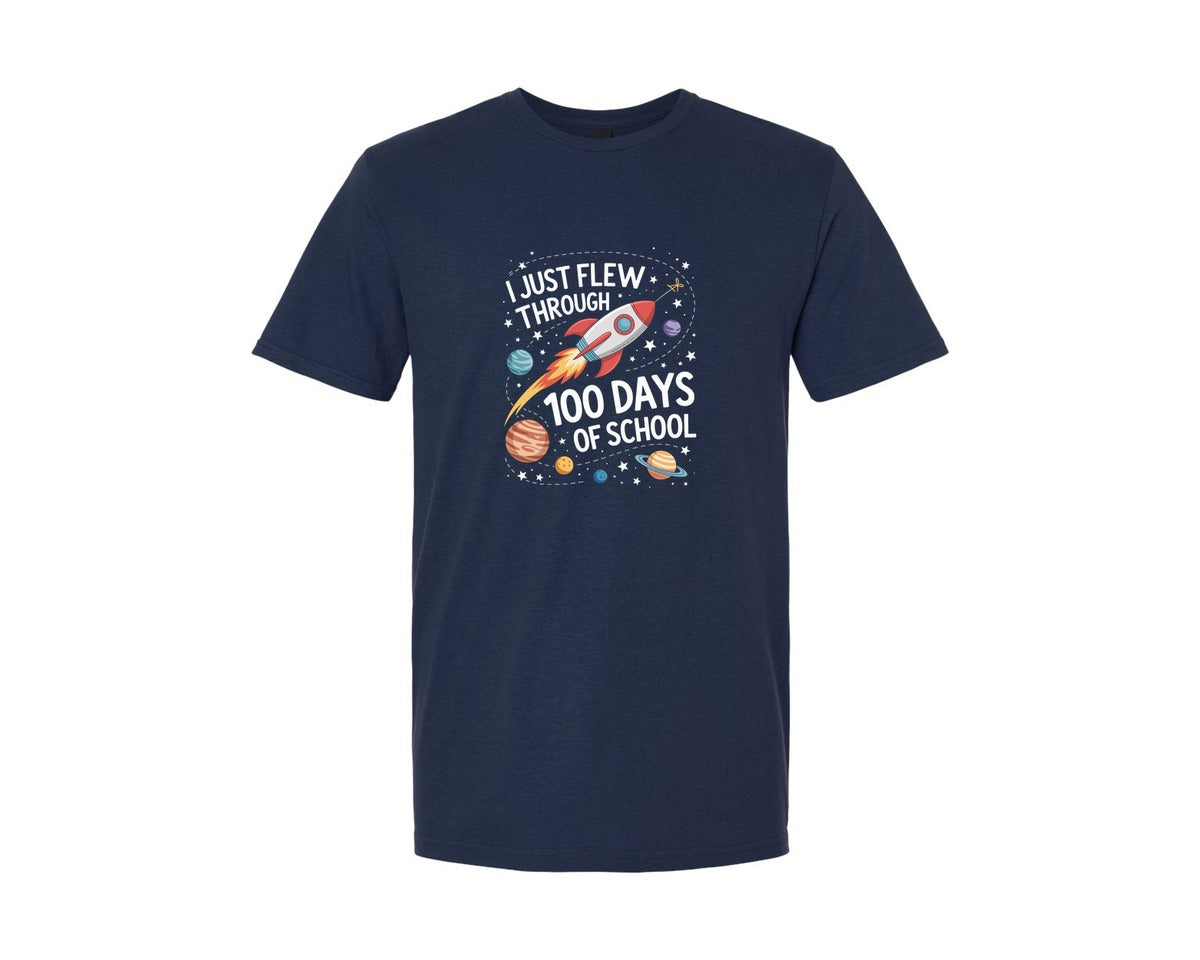 brand:Generic|color:Navy|E2Ad90 100 Days Of School T Shirt Designe2Ad90 6 Graphic T-Shirt