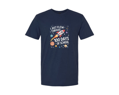 brand:Generic|color:Navy|E2Ad90 100 Days Of School T Shirt Designe2Ad90 6 Graphic T-Shirt