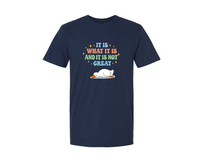 brand:Generic|color:Navy|Funny Duck It Is What It Is Graphic T-Shirt