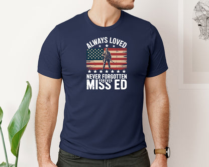 brand:Bella Canvas|color:Navy|Always Loved 4Th Of July America Graphic T-Shirt