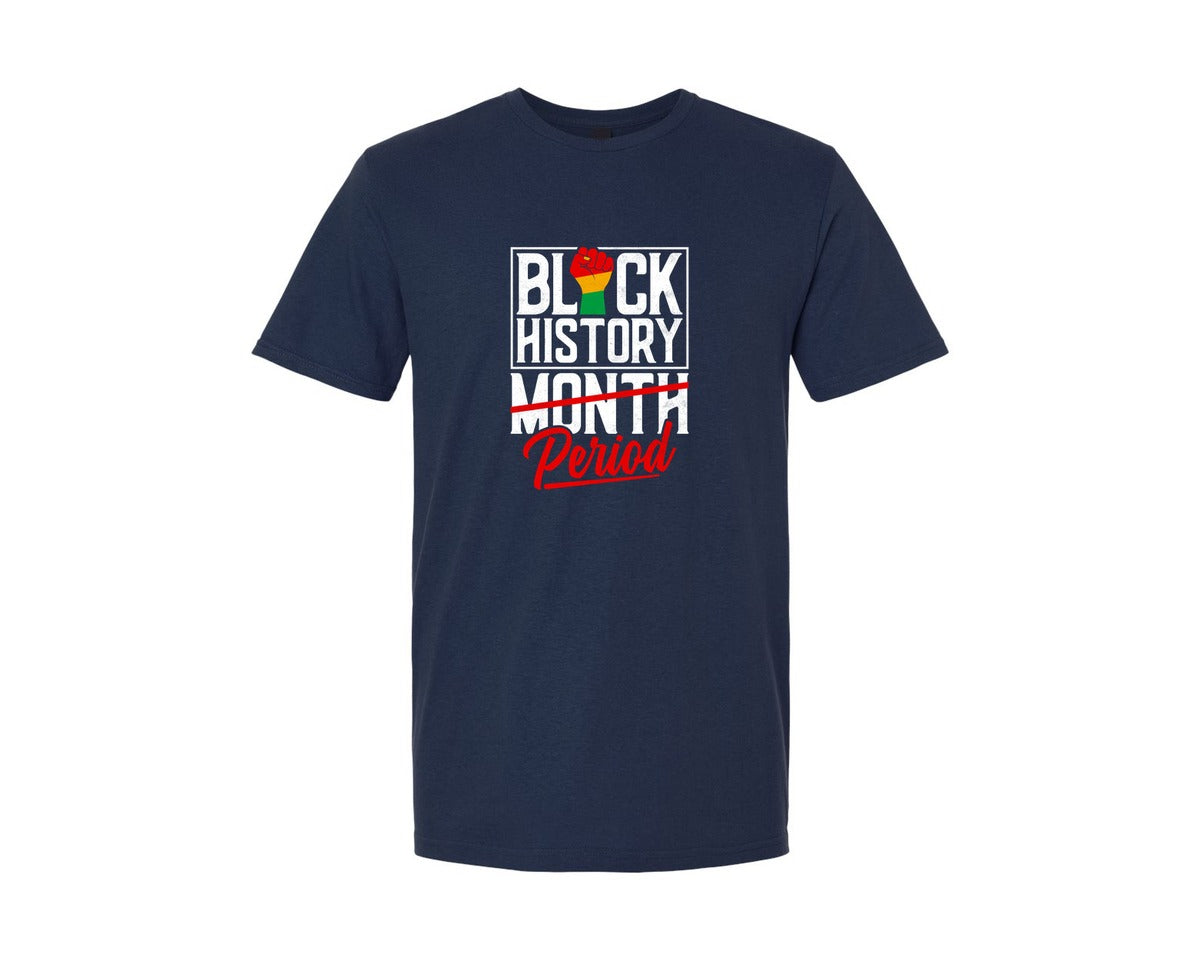 brand:Generic|color:Navy|Period Black History Month T Shirt Graphic T-Shirt