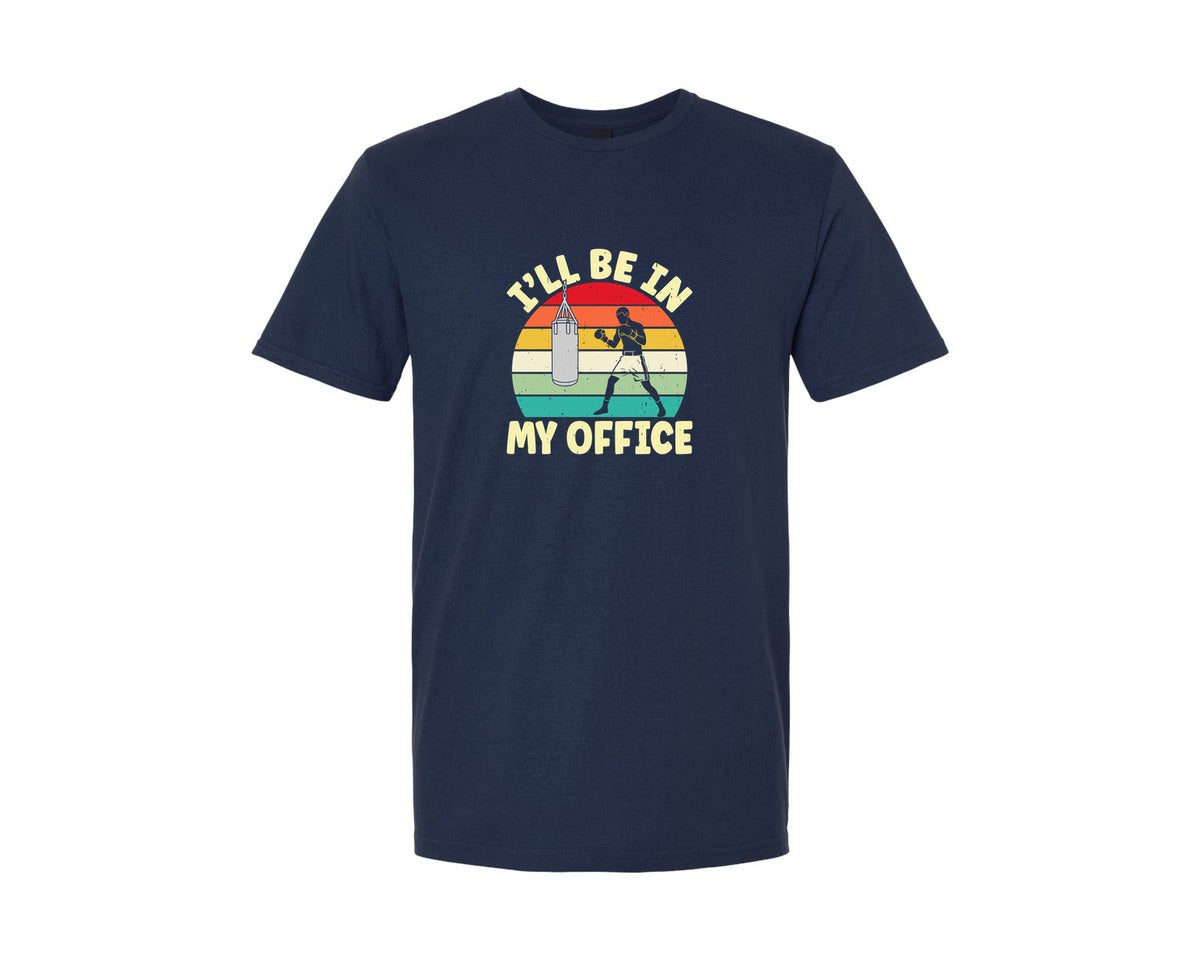 brand:Generic|color:Navy|Ill Be In My Office Boxer T Shirt Graphic T-Shirt