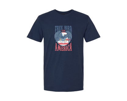 brand:Generic|color:Navy|Bad Eagle America 4Th Of July Graphic T-Shirt