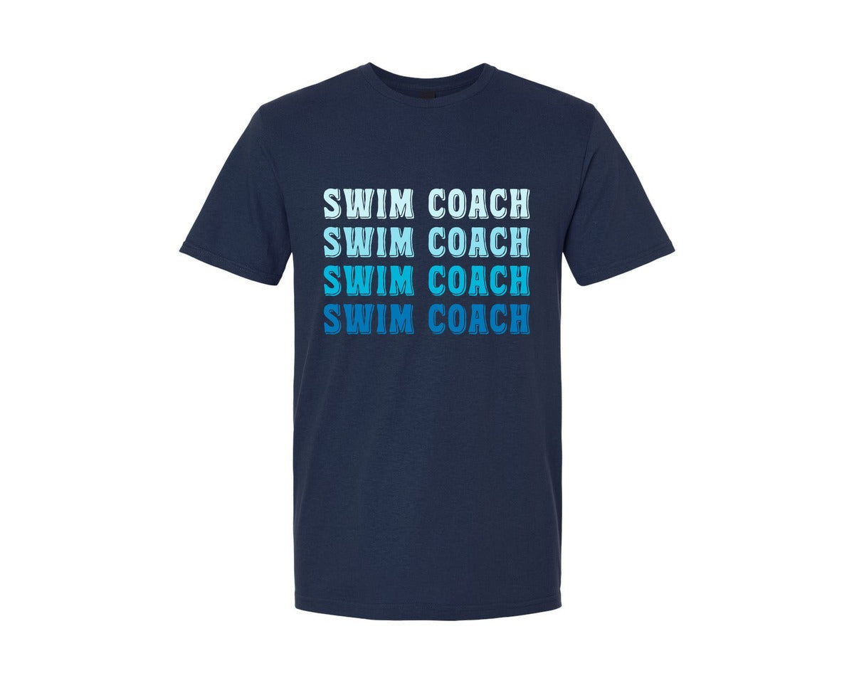 brand:Generic|color:Navy|Retro Swim Coach T Shirt Graphic T-Shirt