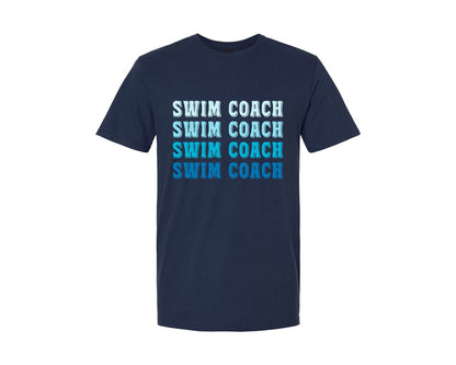 brand:Generic|color:Navy|Retro Swim Coach T Shirt Graphic T-Shirt