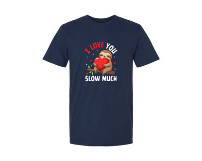 brand:Generic|color:Navy|I Love You Slow Valentines Day T Shirt Graphic T-Shirt