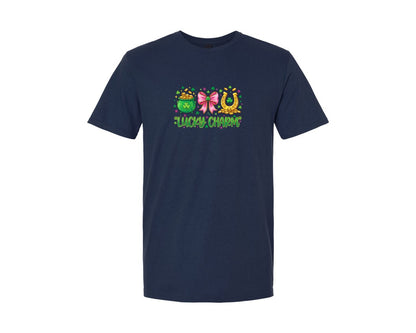 brand:Generic|color:Navy|Lucky Charm St Patricks Day 7 Graphic T-Shirt