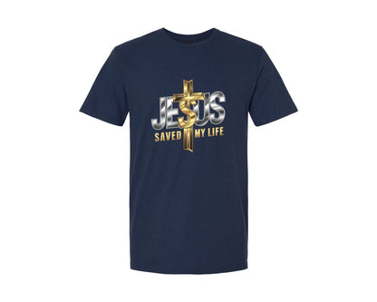brand:Generic|color:Navy|Jesus Save Me Christian Faith Graphic T-Shirt