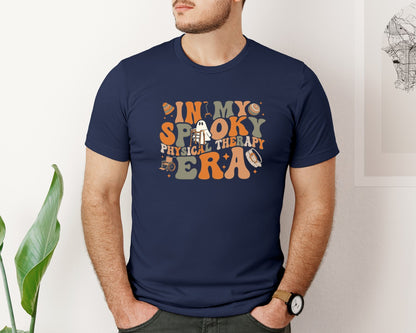 brand:Bella Canvas|color:Navy|Halloween Physical Therapy Graphic T-Shirt