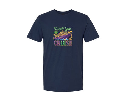 brand:Generic|color:Navy|Mardi Gras Cruise Cruise Ship Shirt Graphic T-Shirt