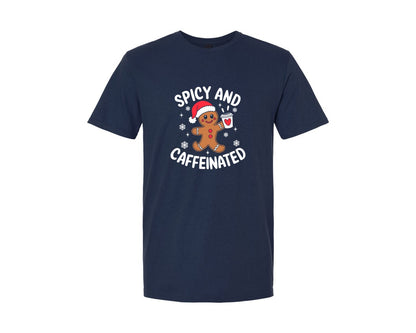brand:Generic|color:Navy|Spicy And Caffeinated Graphic T-Shirt