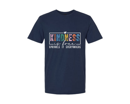 brand:Generic|color:Navy|Kindness Is Free Sprinkle It Everywhere 81 Graphic T-Shirt