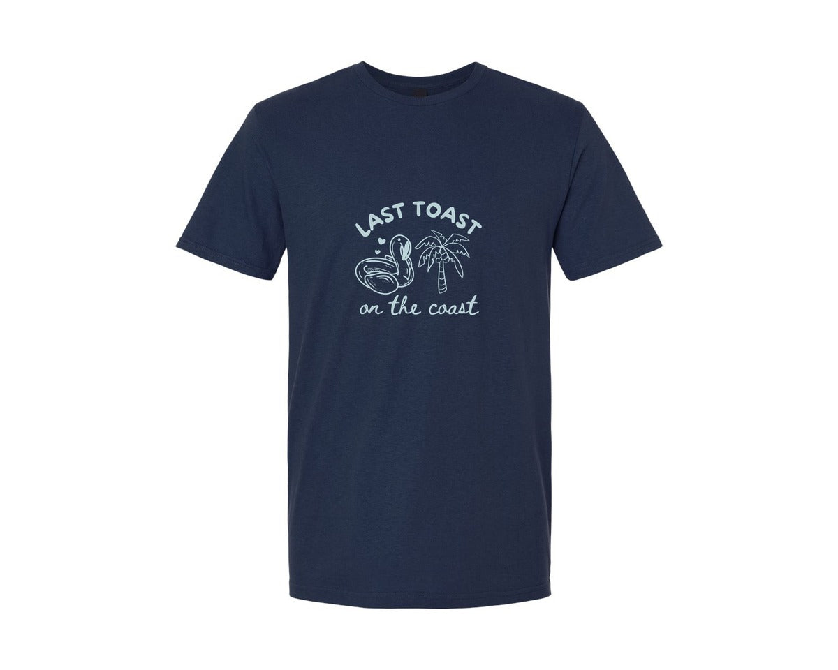 brand:Generic|color:Navy|Last Toast On The Coast Bachelorette 2 Graphic T-Shirt